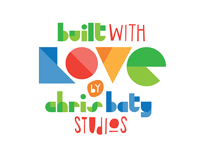 Chris Baty Studios color geometry lettering sticker