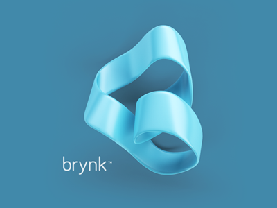 Brynk blue design logo mebius media smooth soft stripe