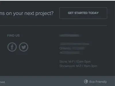 New Project - Footer clean footer minimal redesign social web