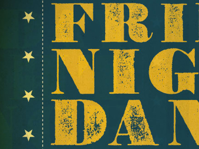 Friday night dance typography