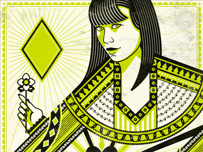 Seven Psychopaths // Character Posters + Contest card dan kuhlken diamond dkng film flower green movie nathan goldman olga kurylenko pattern playing card poster screen print seven psychopaths silkscreen vector