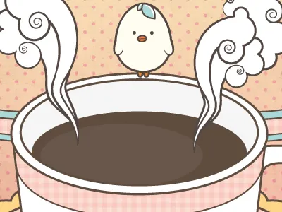 Coffee character graphic illustration