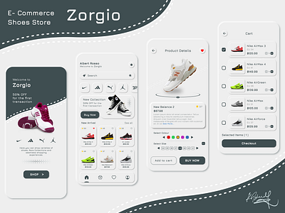 E-Commerce Shoes Store App UI Concept branding figma graphic design ui user interface