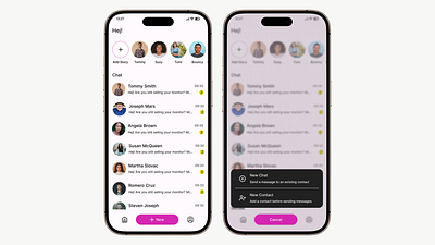 Hej! Chat App chat app hej messaging app pink app ui design ux design