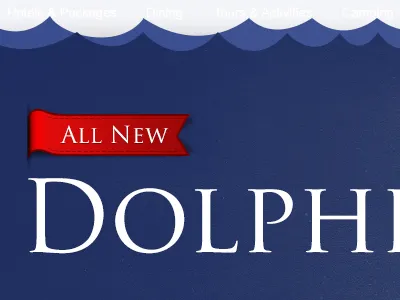 Dolphinquestsplash banner modal ocean ribbon sea splash web