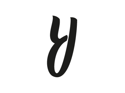 y calligraphy typography