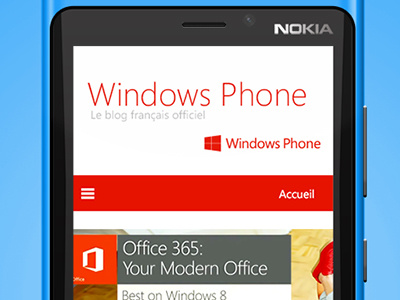 Windows Phone Blog app blog icon interaction logo lumia menu metro minimal mobile nokia phone theme ui ux web windows windows phone