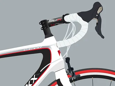 The Cannibal! bike black cycling grey illustration illustrator red steer vector based white