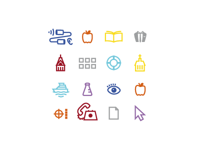 Experience Icons advertising boat books church communicate design digital learn life experience life saving organize print school startup talk university