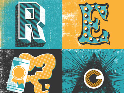 Retrospecticus lettering npr poster retrospecticus screenprint type