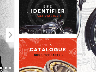 Bike Identifier black red texture typography vintage