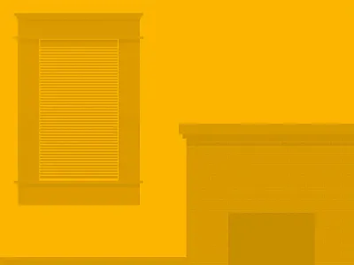 Room fireplace monochrome motion room window yellow