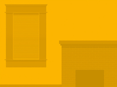 Room fireplace monochrome motion room window yellow