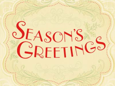 Season's Greetings - banner banner christmas flourish graphic design signage