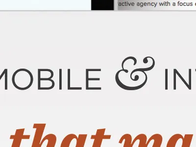 Type ampersand print treatment type