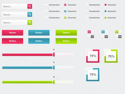 Light Gui Kit checkbox counter form gui kit radio search slider switch ui ui kit