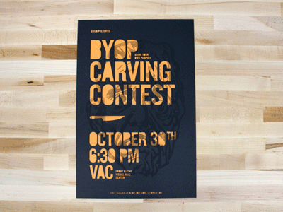 BYOP Poster (GIF) animated gif halloween laser cut screen print type