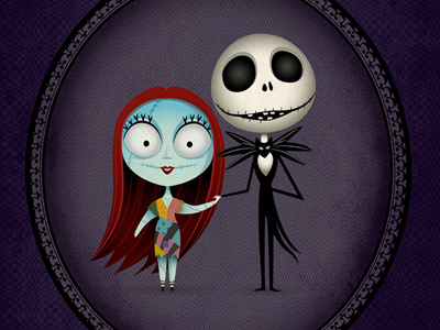 Jack and Sally cute jack skellington kawaii planet pulp sally the nightmare before christmas time burton