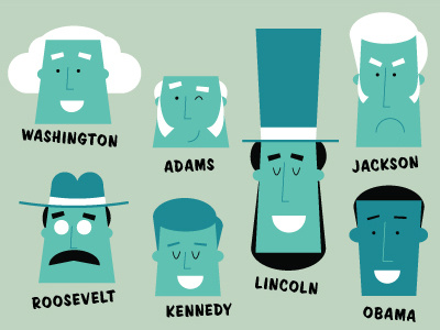 Presidents adams jackson kennedy lincoln obama roosevelt washington