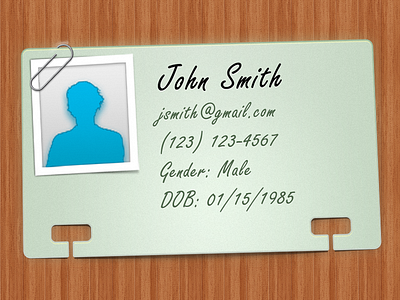 ID Card card graphic green id rolodex