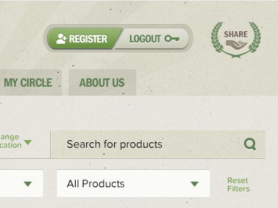 Buttons & Fields button design field register search texture ui web design