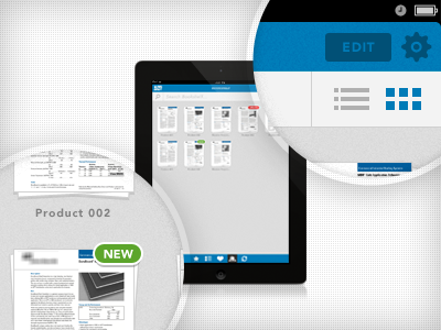 iPad App – Bookshelf View app avenir documents filter grid icon sweets icons ios ipad list minimal pdf tags texture ui vector web