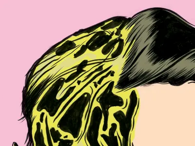 Balding editorial freelance illustration