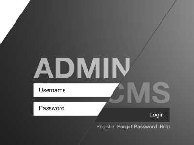Monotone Admin Login black gui login monotone white