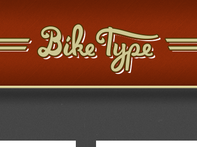 Bike Type Logo calligraphy logo retro script