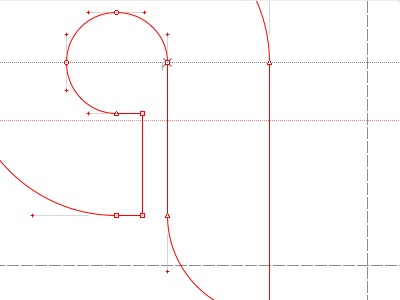 The Letter Q font grid outlines studio work vectors