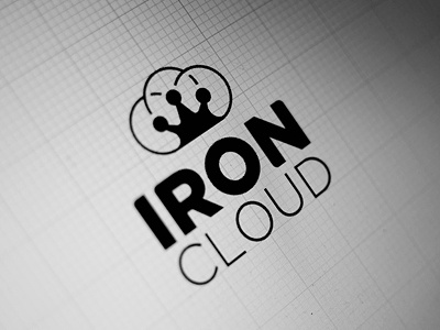 IronCloud logo design 2 black black and white bw cloud crown freelance freelance logo designer freelancer iron logo logo design logo designer logos negative negative space srdjan kirtic wizemark