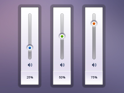 Audio Sliders audio calabur interface lewis newman slider sliders user ux volume windows