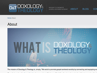 Doxology and Theology Website branding christian church design logo website