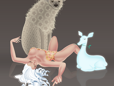 Deer digital illustration