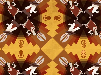 Deco Rabbits1 collage development digital illustration