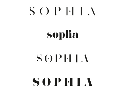 Sophia interior design ligature logotype tipografia typography