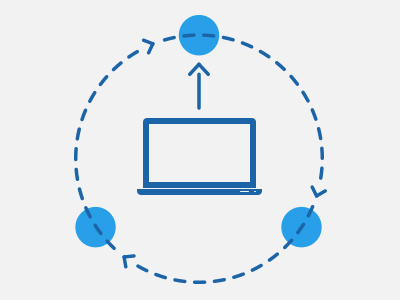 Triple redundancy graphic design illustration repository server triple