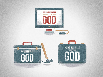 Series Art: Doing Business (Expanded) church god illustration series