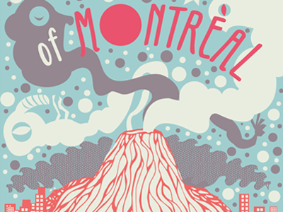 of Montreal Print gig posters illustration music of montreal printmaking screen print