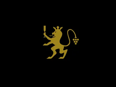 Lion Winery brand branding communication agency cup lion logo logo design logo designer pavel surovy symbol wine winery