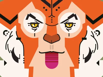 Charley Ho charley harper study thundercats tigra vector