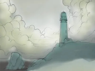 Who Likes LIGHTHOUSES?? color scheme digital illustration lighthouse