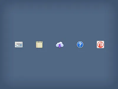Settings Icons cloud help map notes redstone