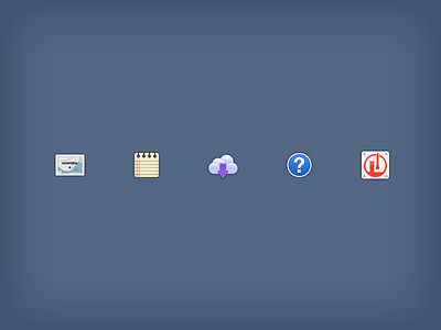 Settings Icons cloud help map notes redstone