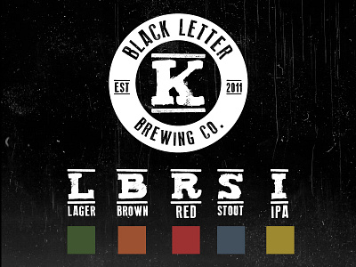 Black Letter Brewing Co. Remastered beer black logo personal seal