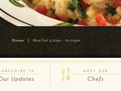 Website footer food footer restaurant website