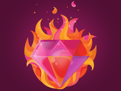 gem fire flame ruby