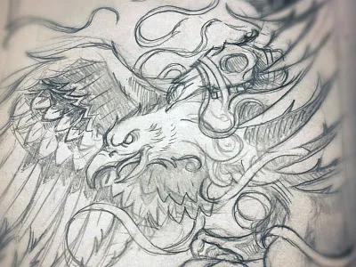 The City of Eagles Sketch americana art castle deer derrick derrick castle design drawing eagle graphic design hunter illustration nashville nashvillemafia skull straw castle