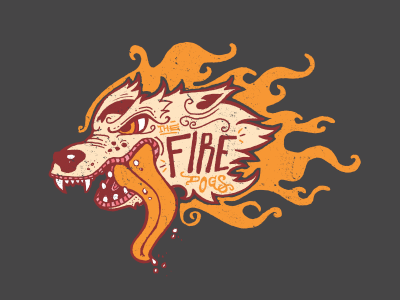 The Fire Dogs dogs fire illustration texture type typography vector