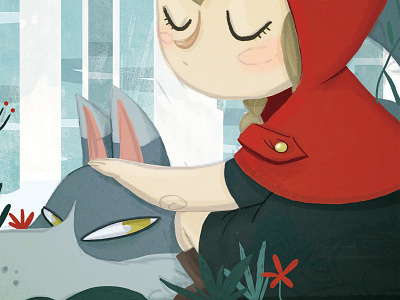 Little Red Riding Hood caperucita roja child fairy tales girl illustration ilustración little red riding hood lobo photoshop red tales wolf